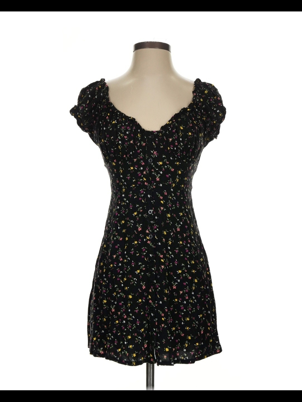 Lottie Moss Black Floral Dress